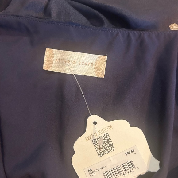 Alter’d State Navy Floral Wrap Dress | NWT Size L - Picture 6 of 6